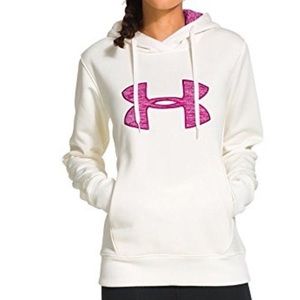 White Under Armour Logo Hoodie